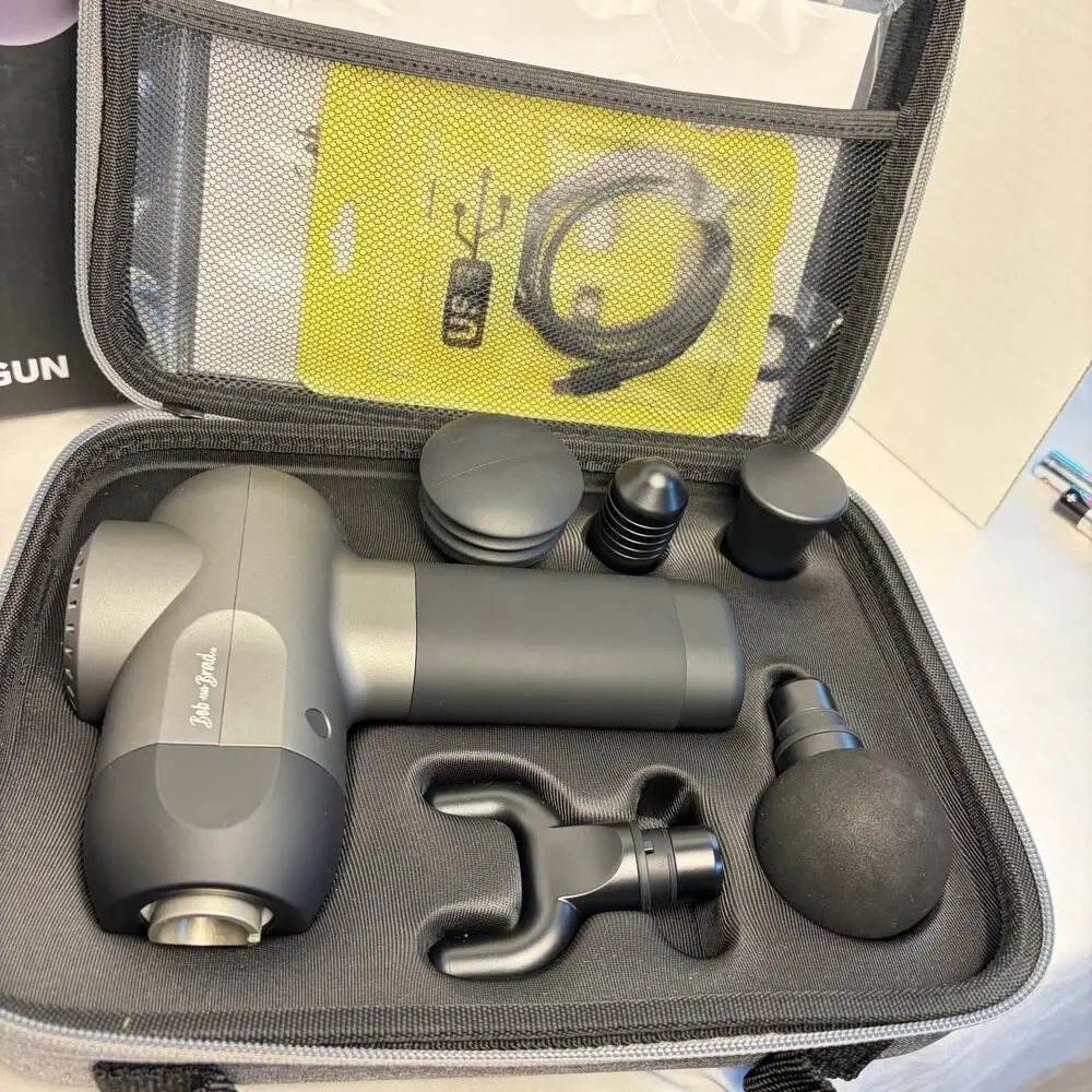 Bob & Brad C2 Mini Massage Gun, 5 heads, 5 speeds. New in open box. - Picture 2 of 5